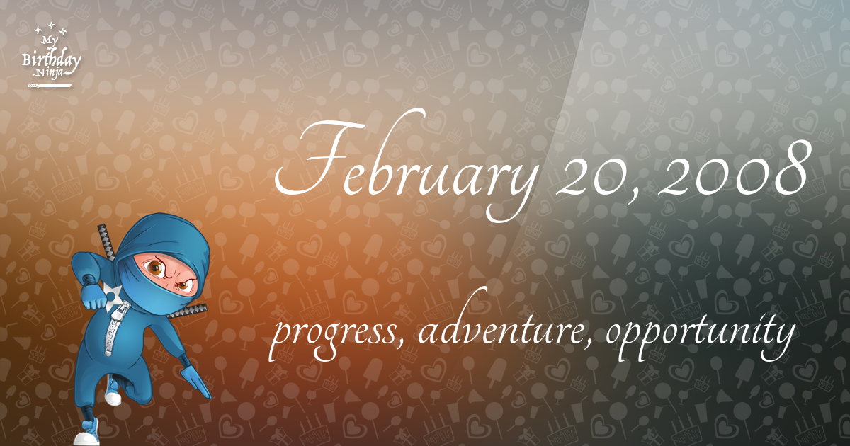 February 20, 2008 Birthday Ninja Poster