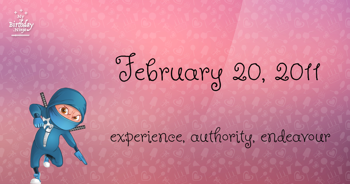 February 20, 2011 Birthday Ninja Poster