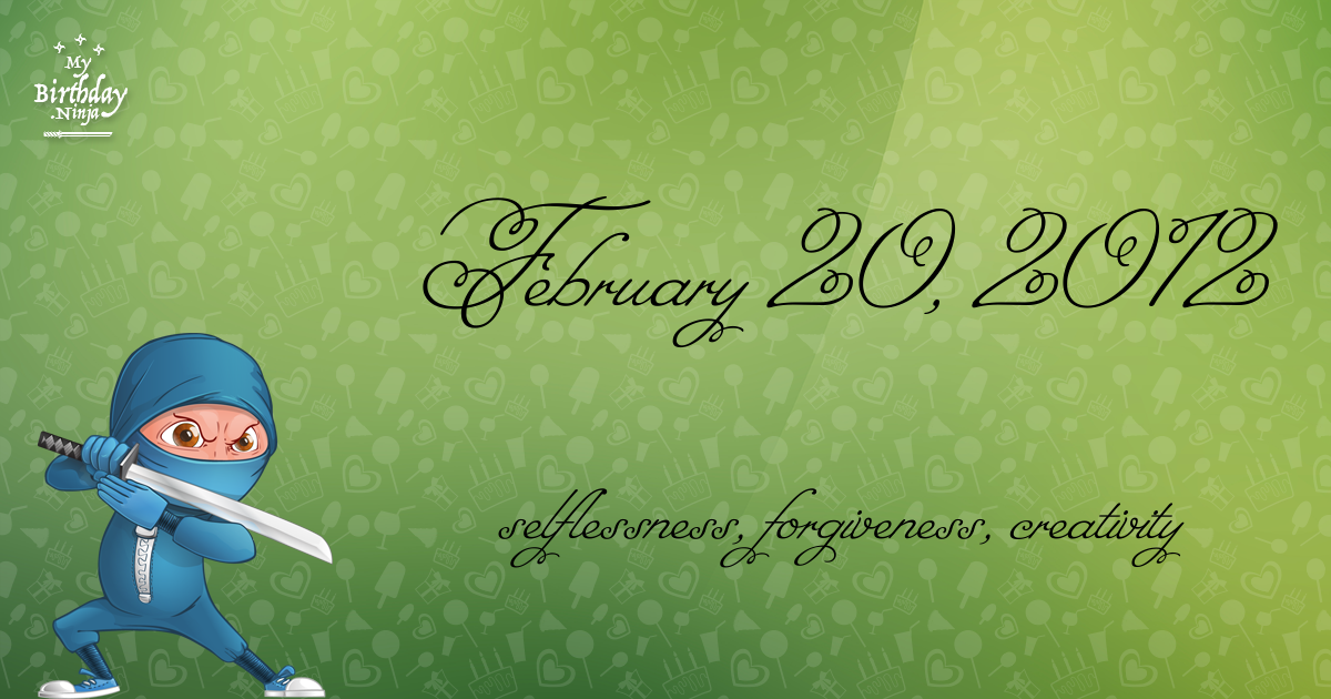 February 20, 2012 Birthday Ninja Poster