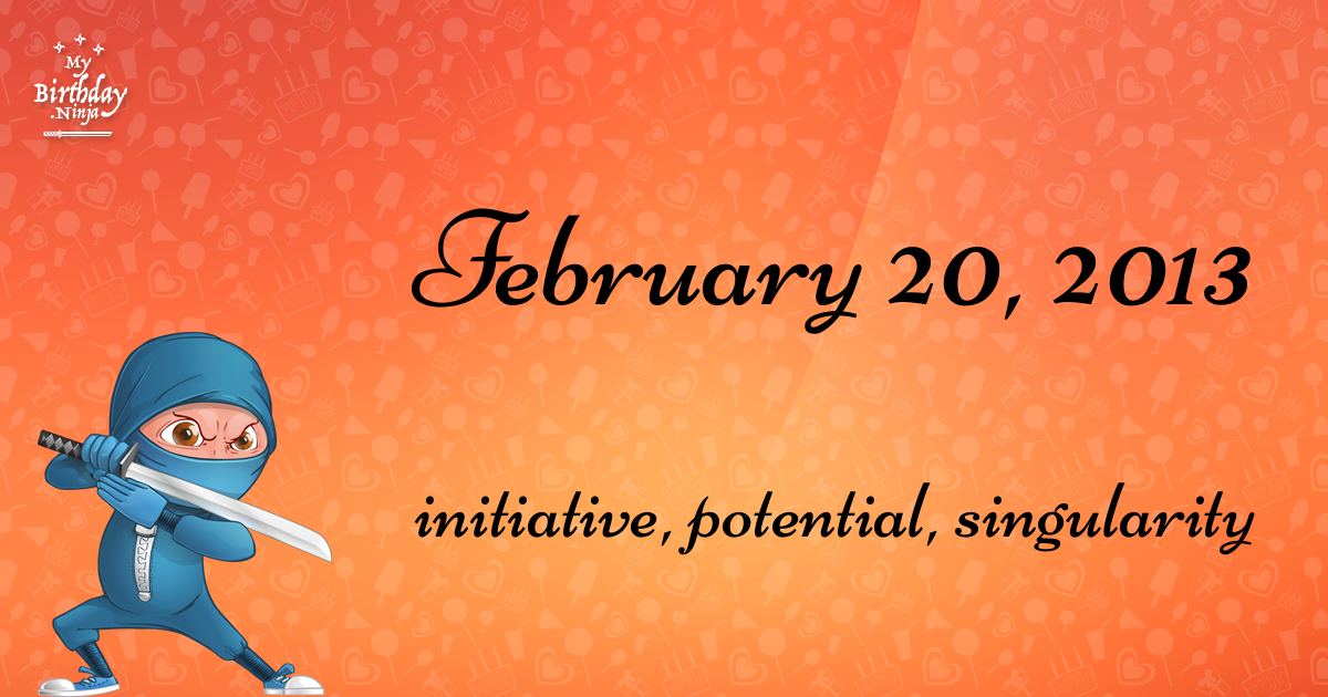 February 20, 2013 Birthday Ninja Poster