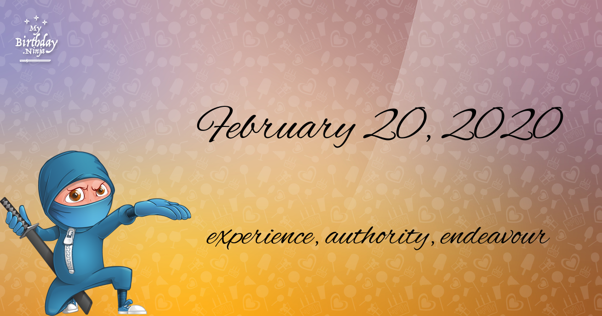 February 20, 2020 Birthday Ninja Poster