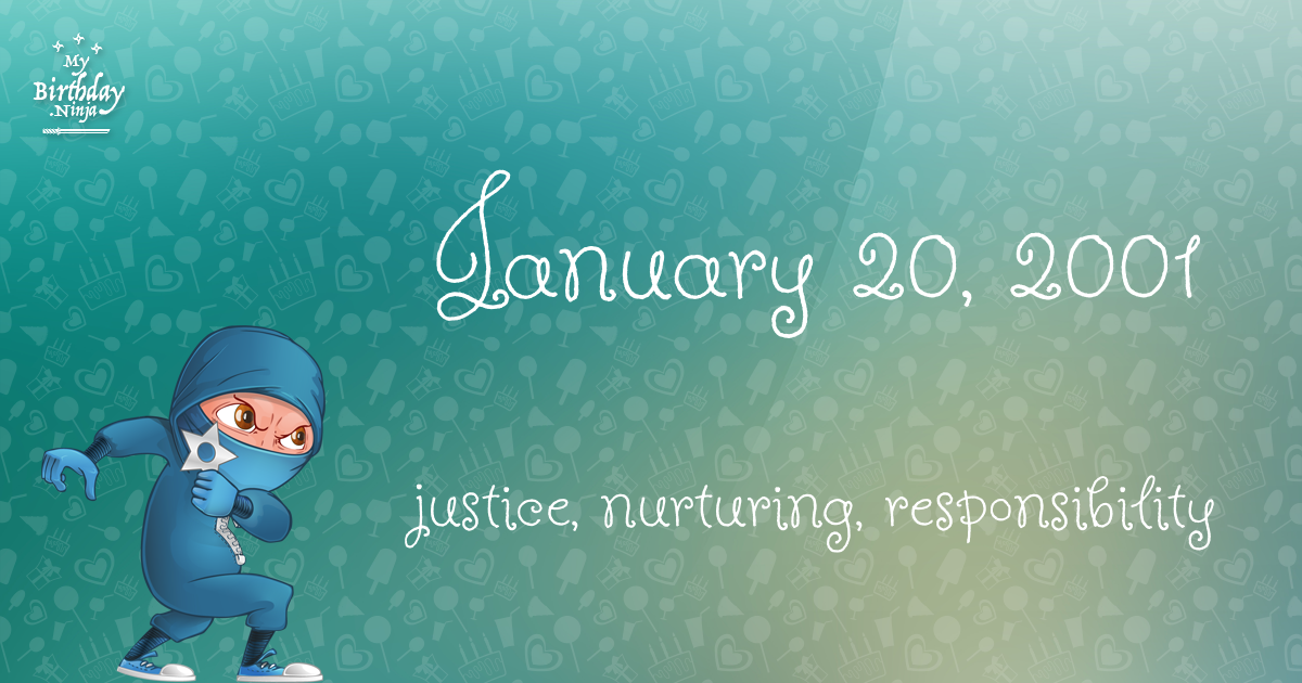 January 20, 2001 Birthday Ninja Poster