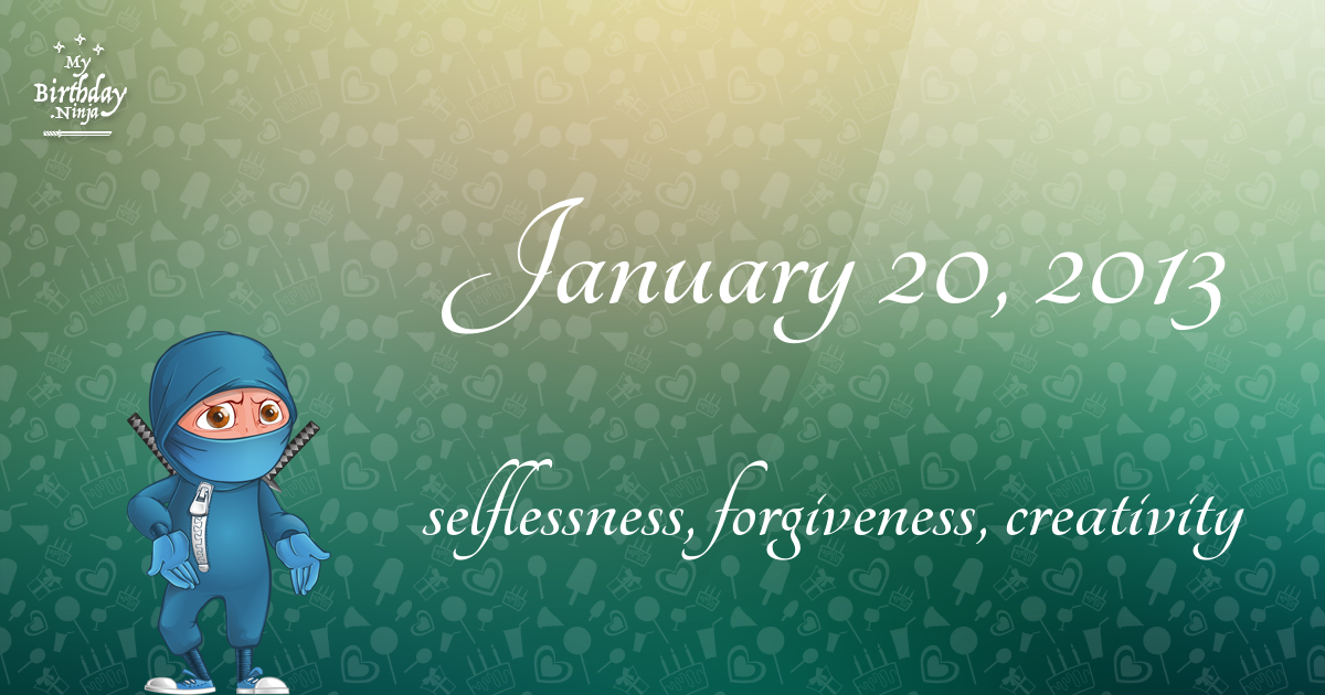 January 20, 2013 Birthday Ninja Poster