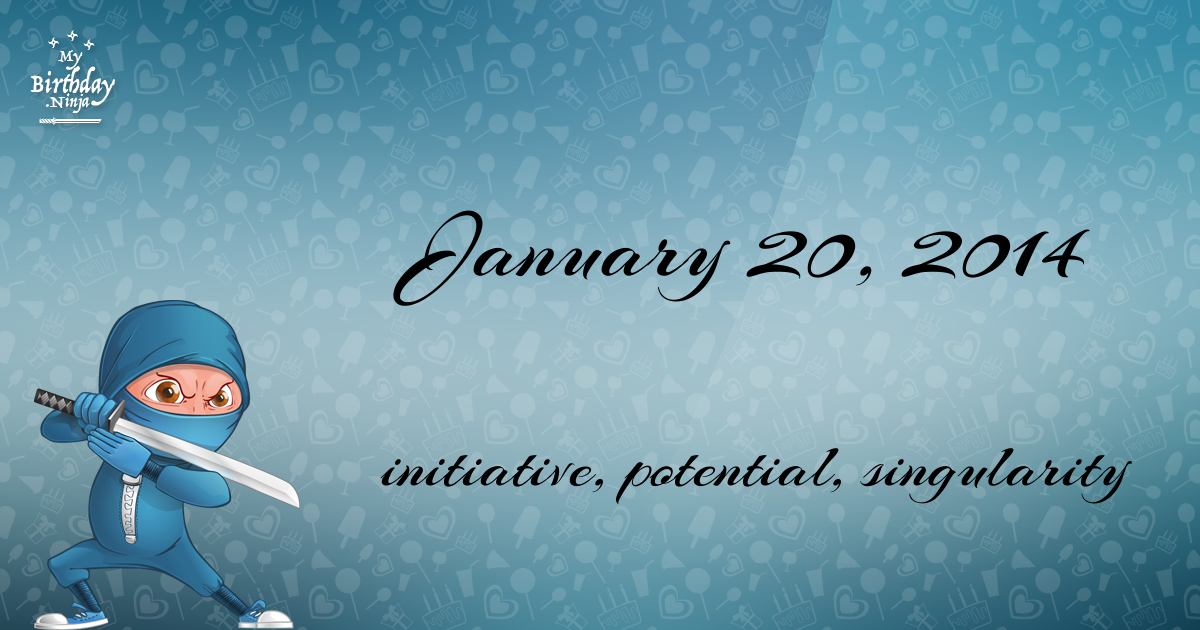 January 20, 2014 Birthday Ninja Poster