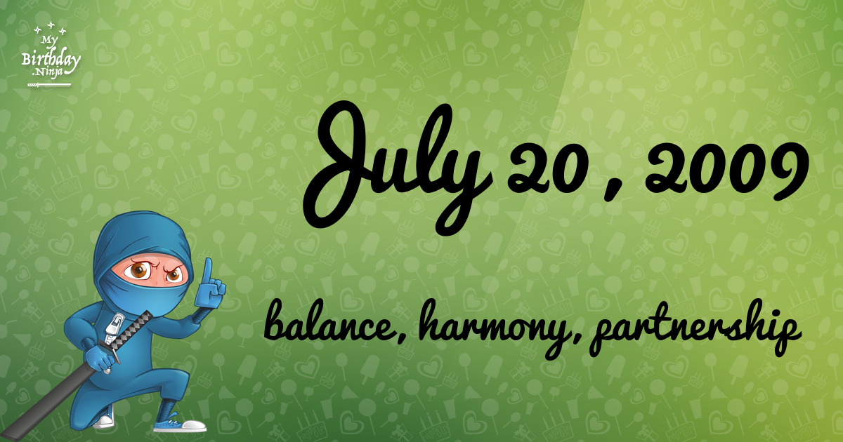 July 20, 2009 Birthday Ninja Poster