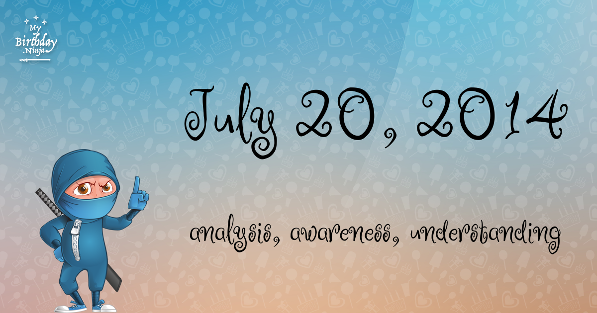 July 20, 2014 Birthday Ninja Poster