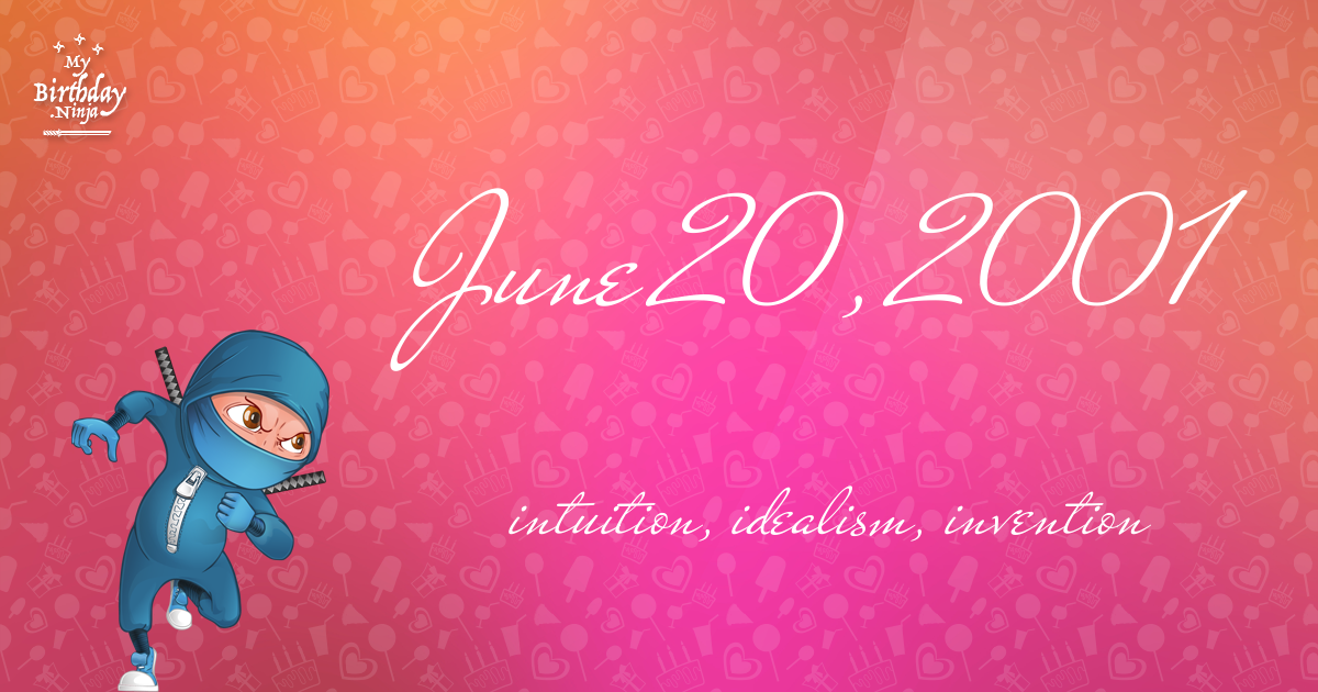 June 20, 2001 Birthday Ninja Poster