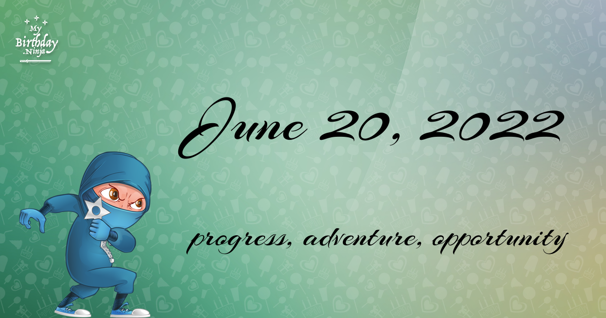 June 20, 2022 Birthday Ninja Poster