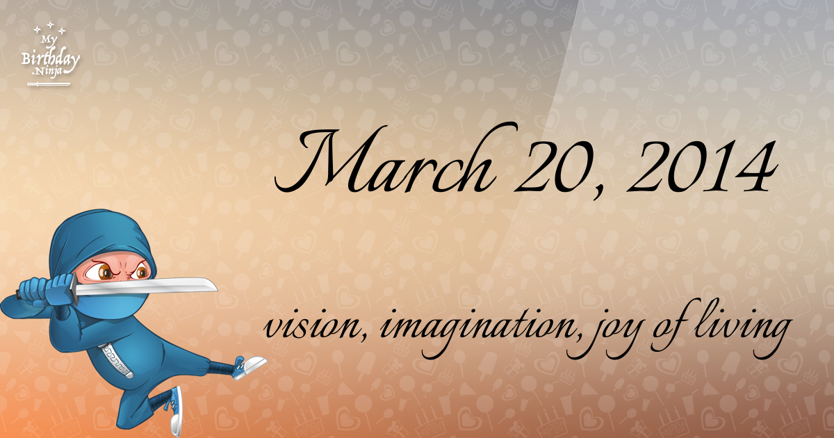 March 20, 2014 Birthday Ninja Poster