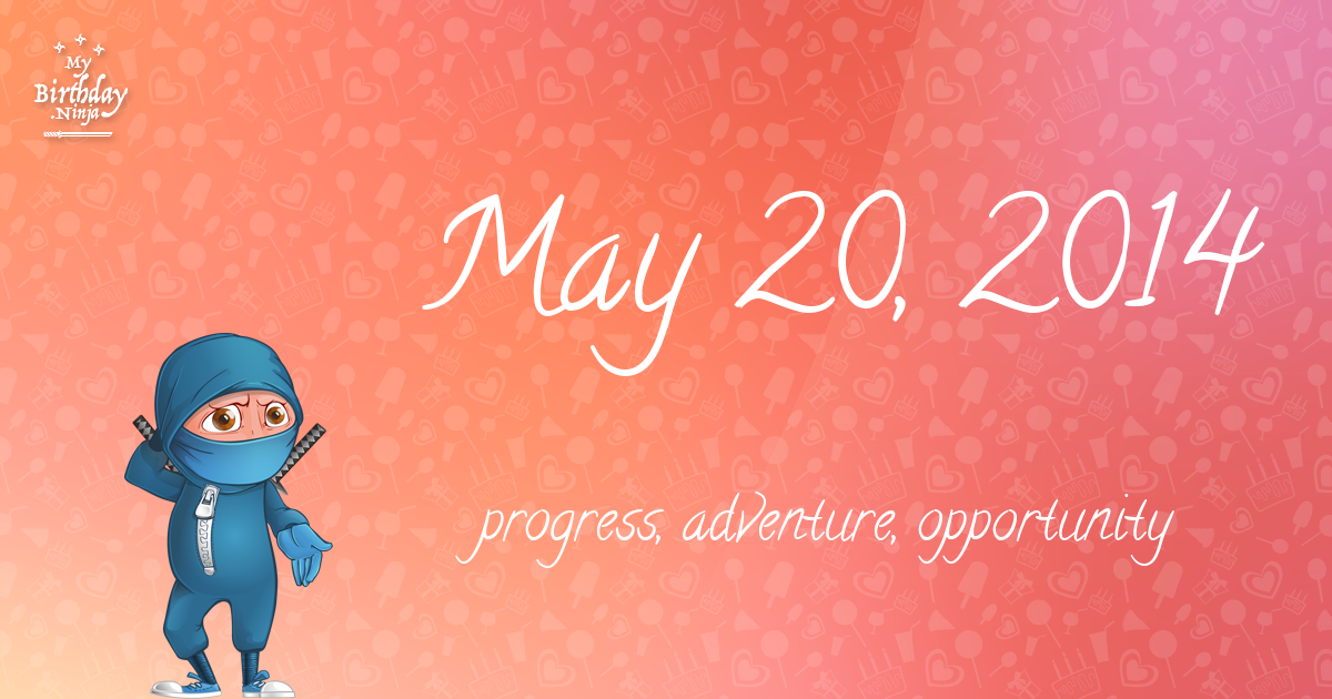 May 20, 2014 Birthday Ninja Poster