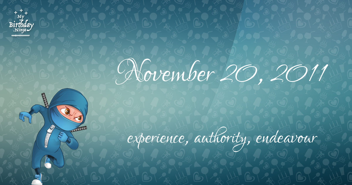 November 20, 2011 Birthday Ninja Poster