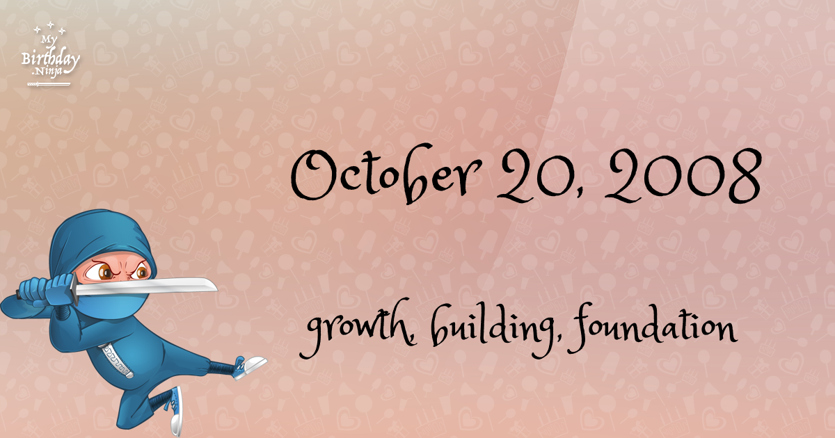 October 20, 2008 Birthday Ninja Poster
