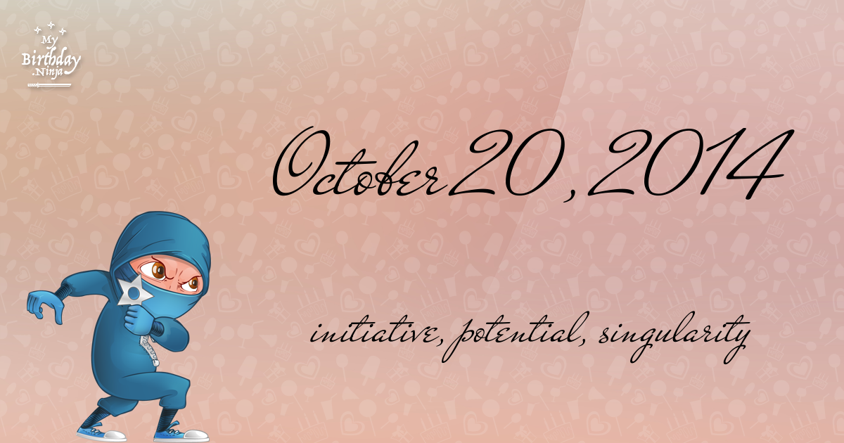 October 20, 2014 Birthday Ninja Poster