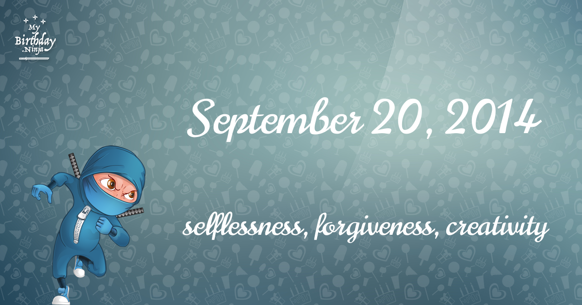 September 20, 2014 Birthday Ninja Poster