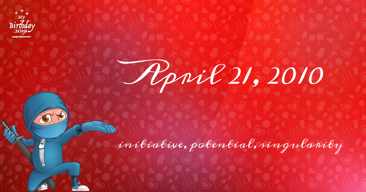 April 21, 2010 Birthday Ninja Poster