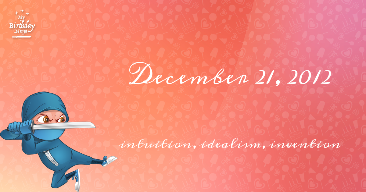 December 21, 2012 Birthday Ninja Poster