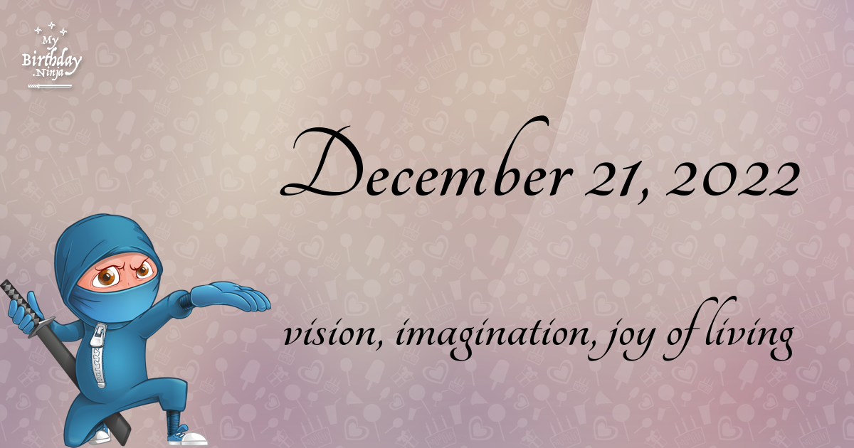 December 21, 2022 Birthday Ninja Poster