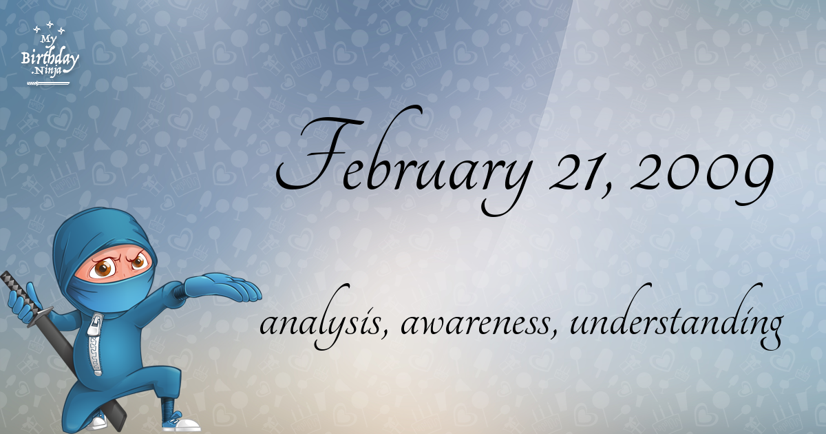 February 21, 2009 Birthday Ninja Poster