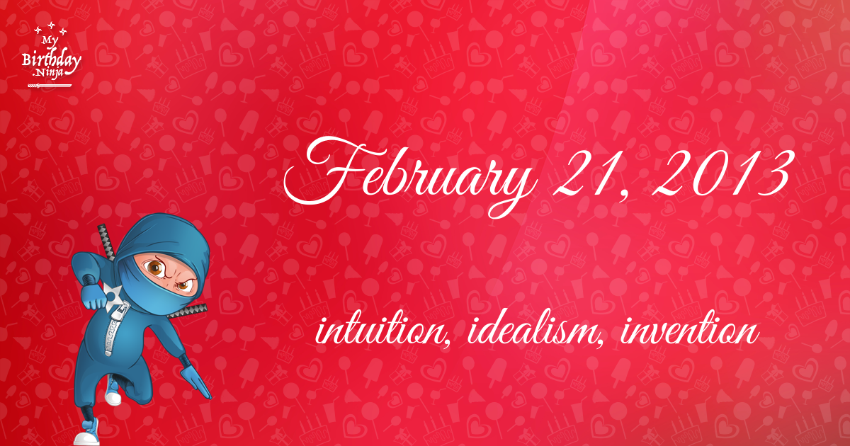 February 21, 2013 Birthday Ninja Poster