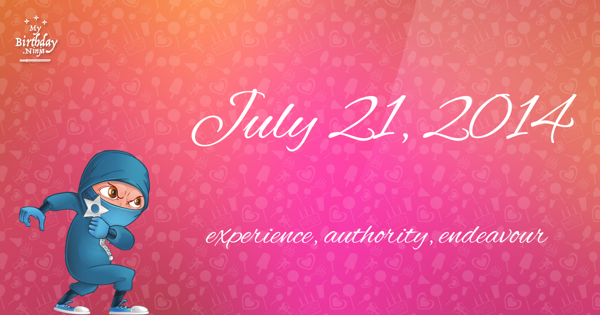 July 21, 2014 Birthday Ninja Poster