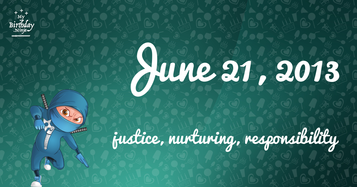 June 21, 2013 Birthday Ninja Poster