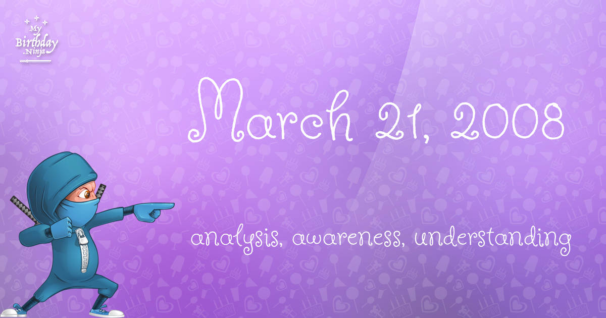 March 21, 2008 Birthday Ninja Poster