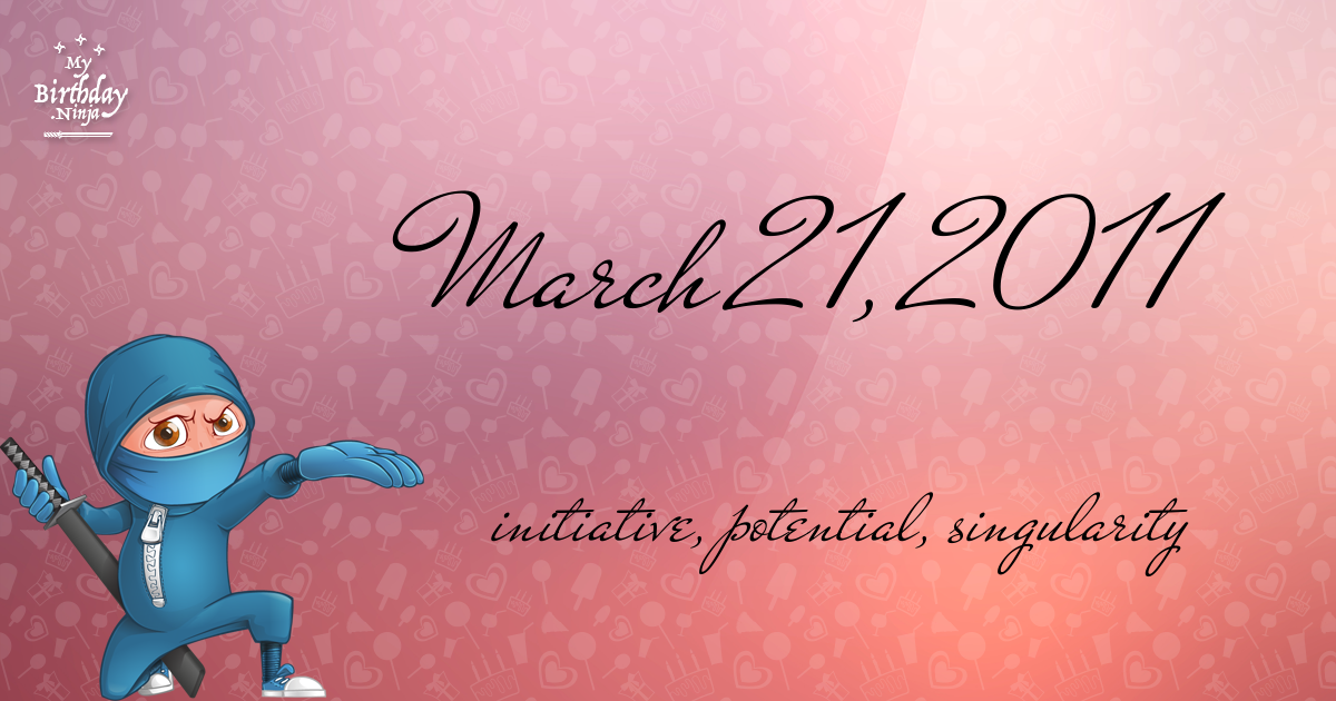 March 21, 2011 Birthday Ninja Poster