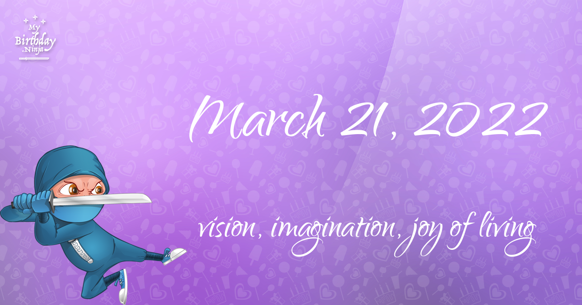 March 21, 2022 Birthday Ninja Poster