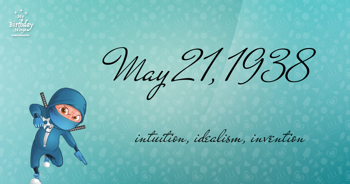 May 21, 1938 Birthday Ninja Poster