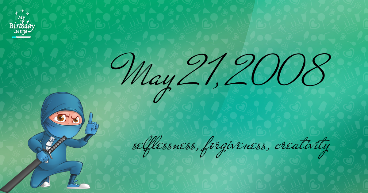 May 21, 2008 Birthday Ninja Poster