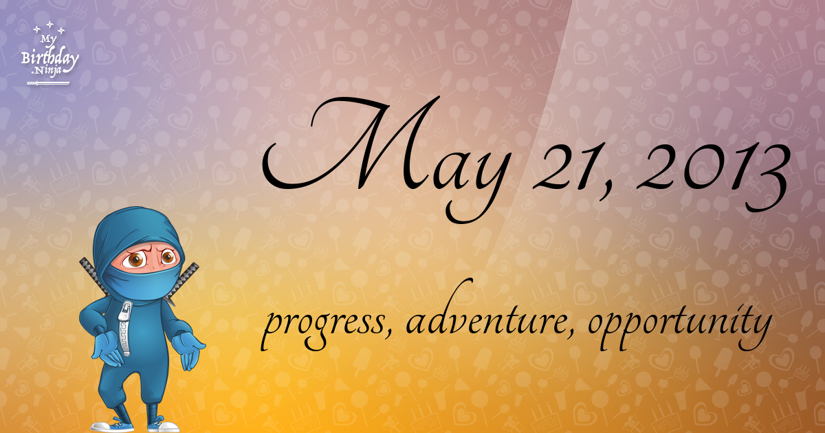 May 21, 2013 Birthday Ninja Poster