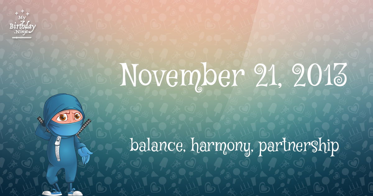 November 21, 2013 Birthday Ninja Poster