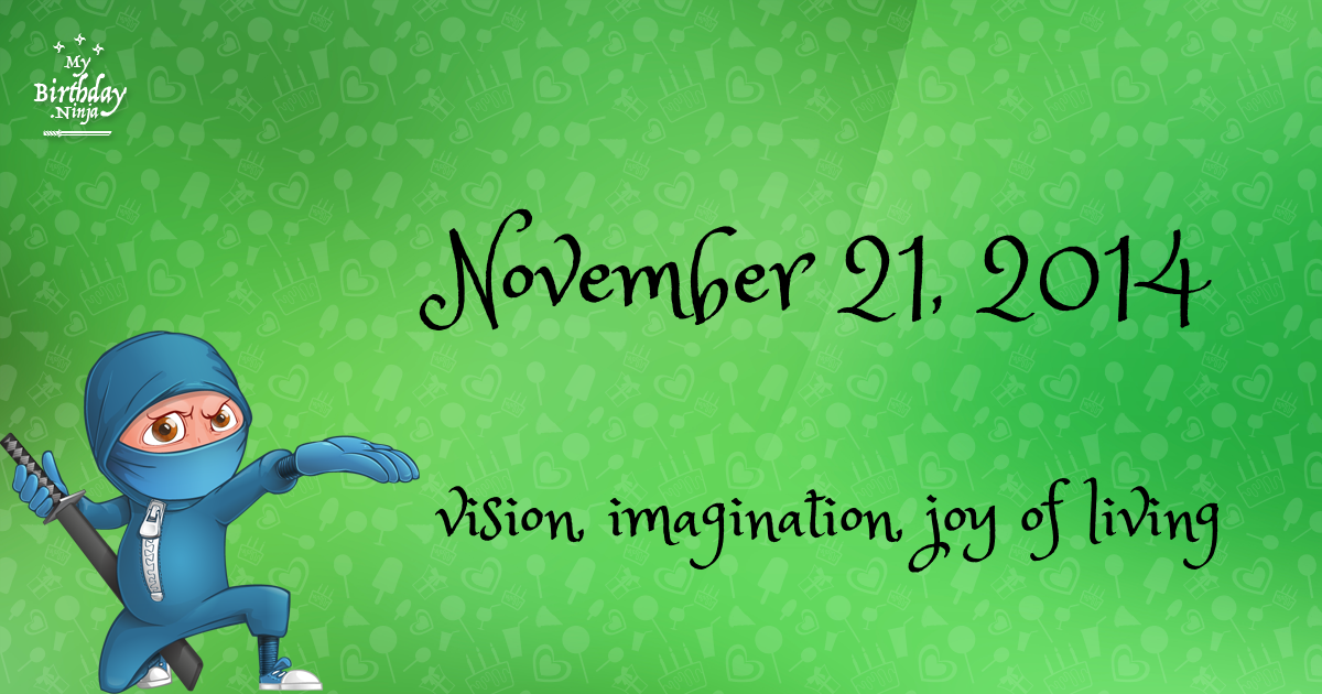 November 21, 2014 Birthday Ninja Poster