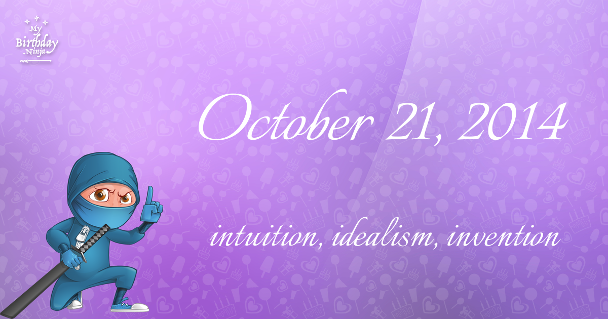 October 21, 2014 Birthday Ninja Poster
