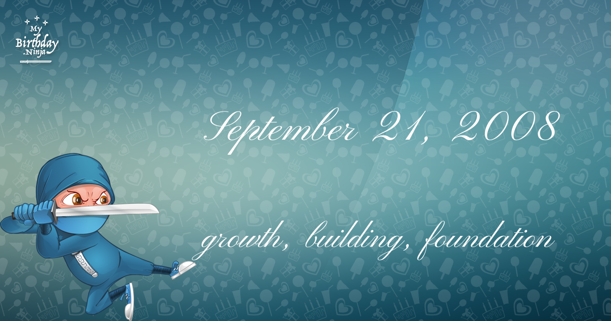 September 21, 2008 Birthday Ninja Poster