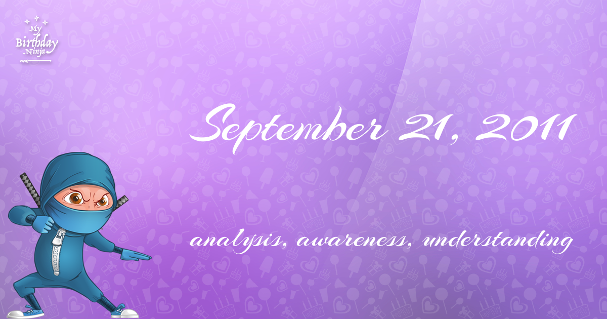 September 21, 2011 Birthday Ninja Poster