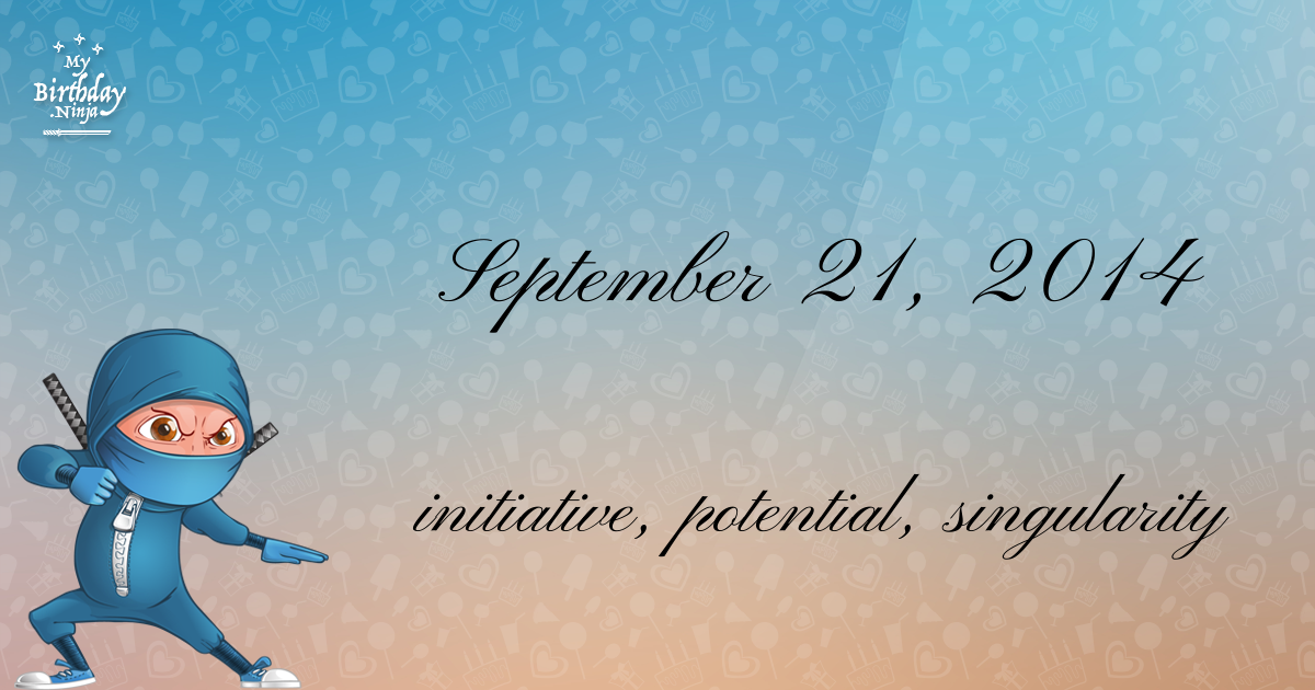 September 21, 2014 Birthday Ninja Poster