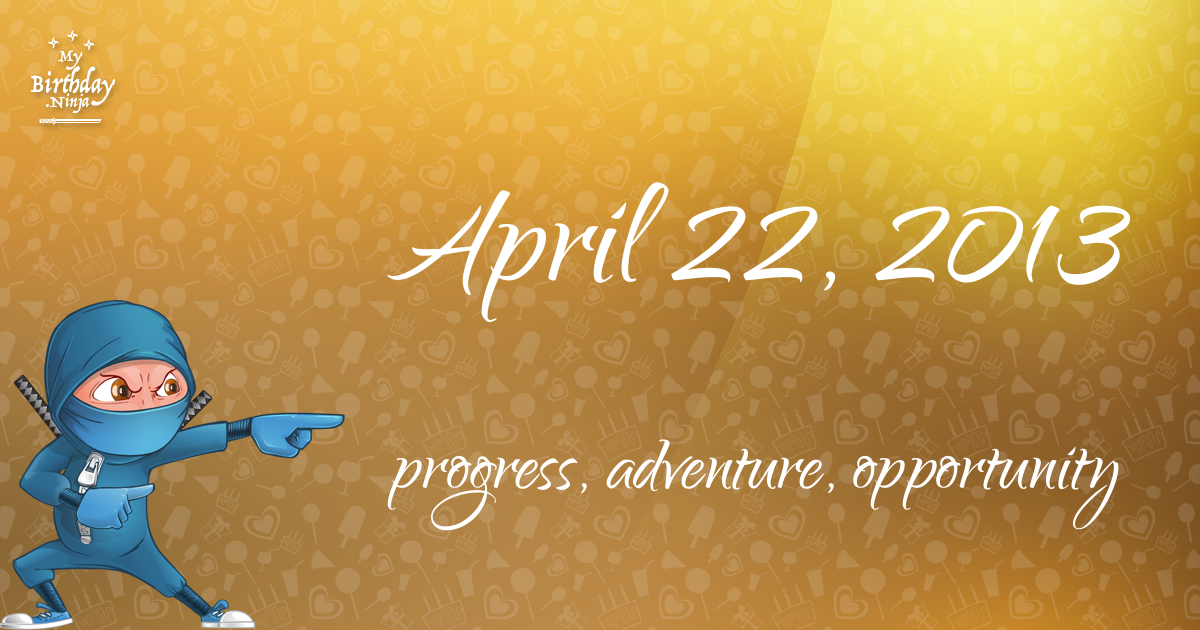 April 22, 2013 Birthday Ninja Poster