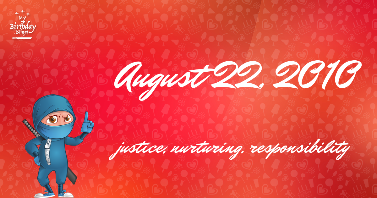 August 22, 2010 Birthday Ninja Poster