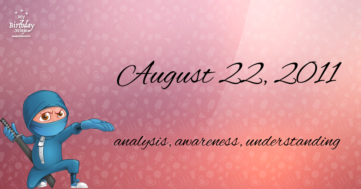 August 22, 2011 Birthday Ninja Poster