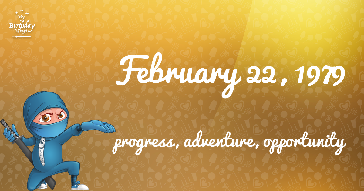 February 22, 1979 Birthday Ninja Poster
