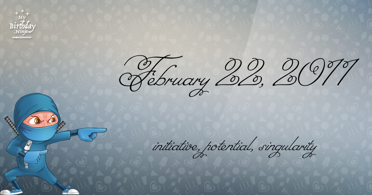 February 22, 2011 Birthday Ninja Poster