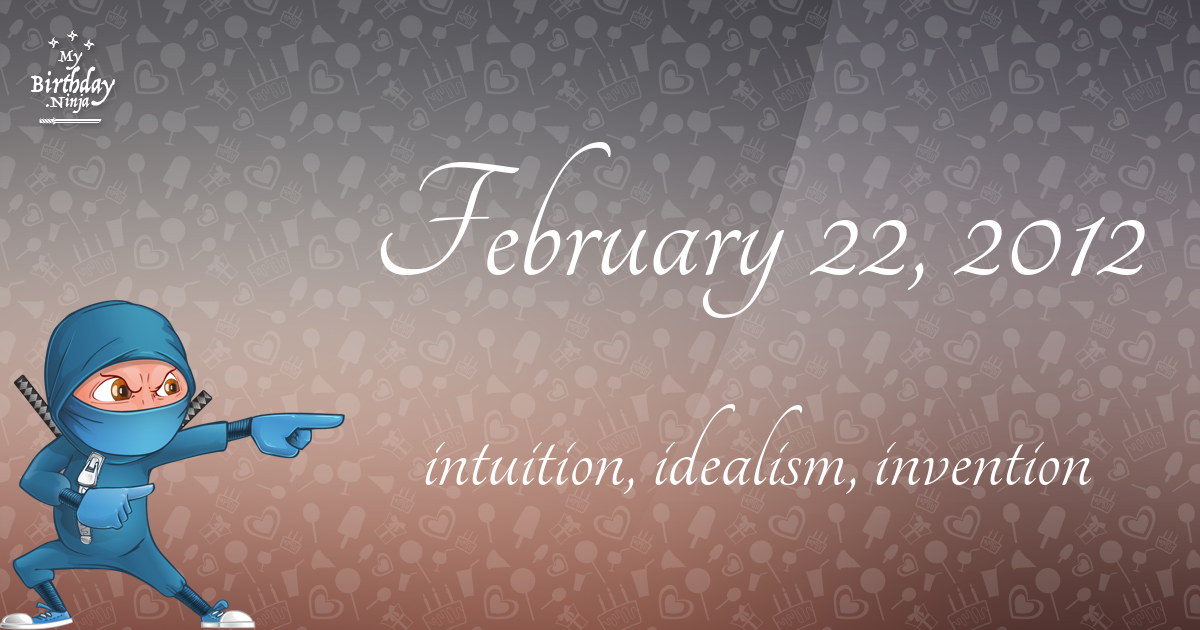 February 22, 2012 Birthday Ninja Poster