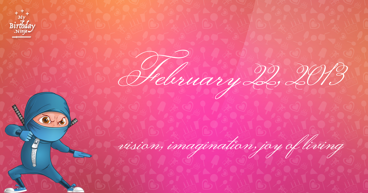 February 22, 2013 Birthday Ninja Poster