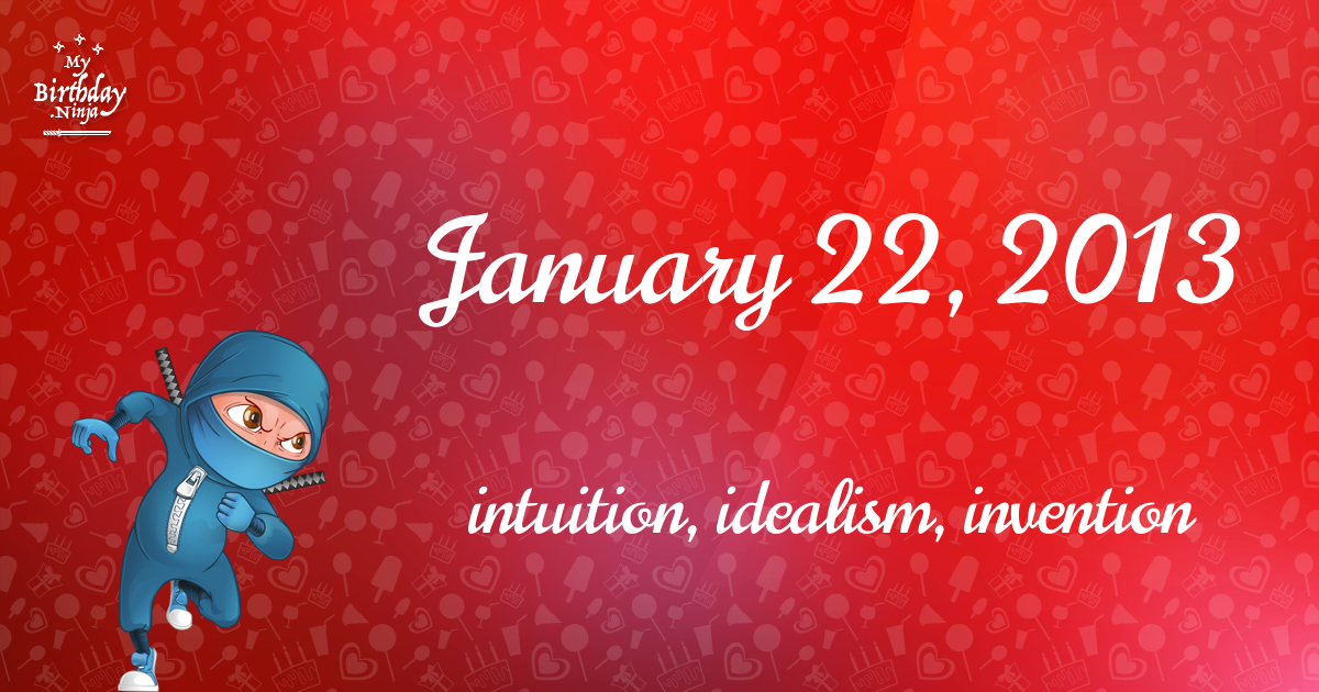 January 22, 2013 Birthday Ninja Poster