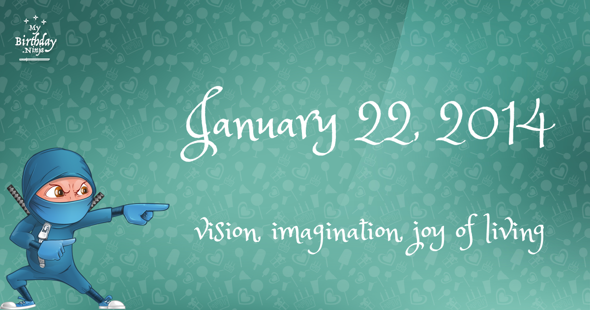 January 22, 2014 Birthday Ninja Poster