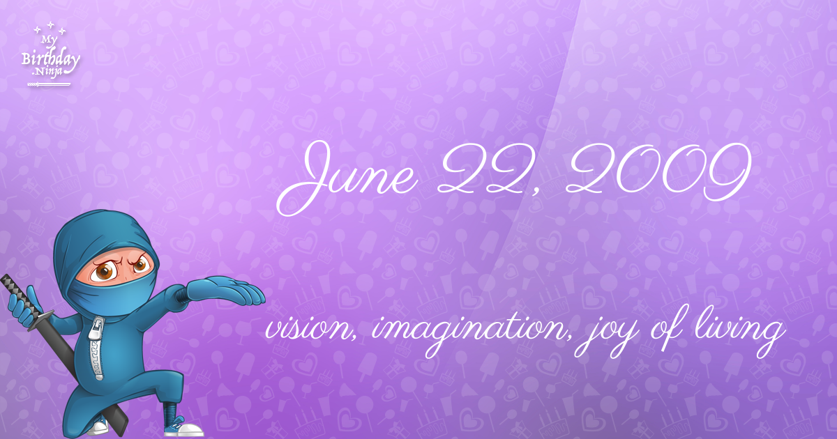 June 22, 2009 Birthday Ninja Poster