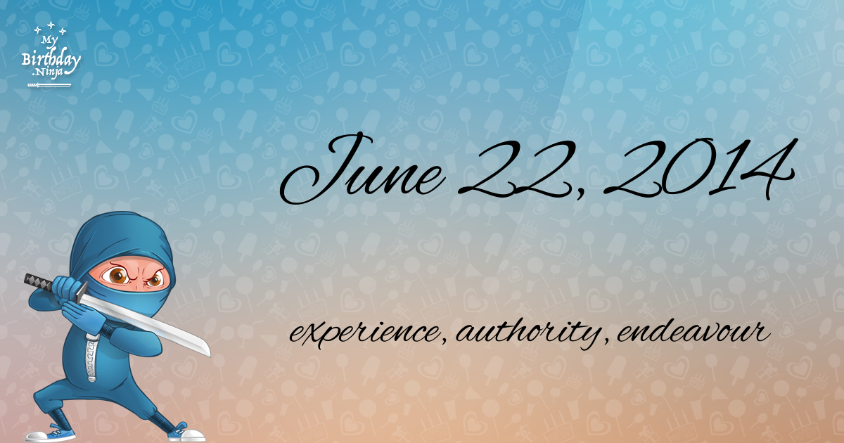 June 22, 2014 Birthday Ninja Poster
