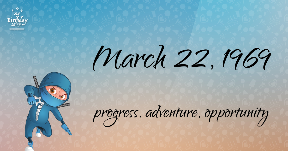 March 22, 1969 Birthday Ninja Poster