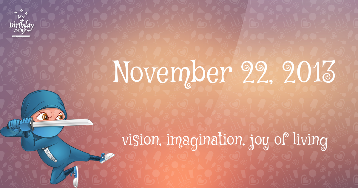 November 22, 2013 Birthday Ninja Poster